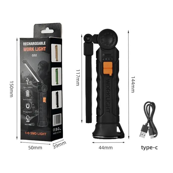 Lampe de poche LED COB magnétique