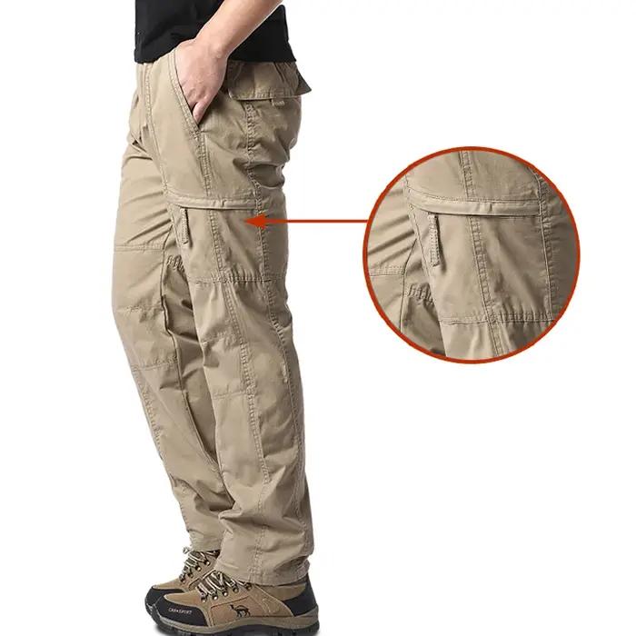 Pantalon cargo homme coton qualité supérieure poches multiples tactique printemps automne camping randonnée travail