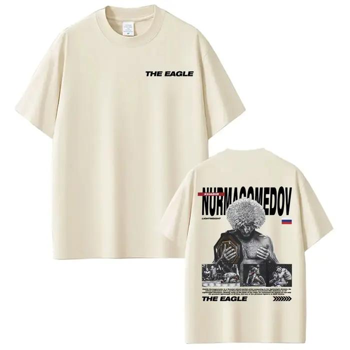 T-shirts Khabib Nurmagomedov The Eagle Merch pour hommes et femmes, esthétique violente, t-shirt oversize, hauts d'été, t-shirt ample, streetwear