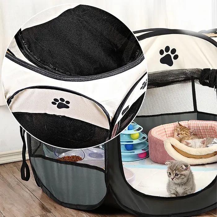 Clôture Octogonale Portable et Pliable pour Animaux de Compagnie