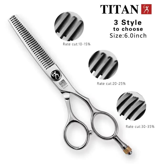 Titan – ciseaux de coiffure professionnels, ensemble de ciseaux amincissants pour salon de coiffure,