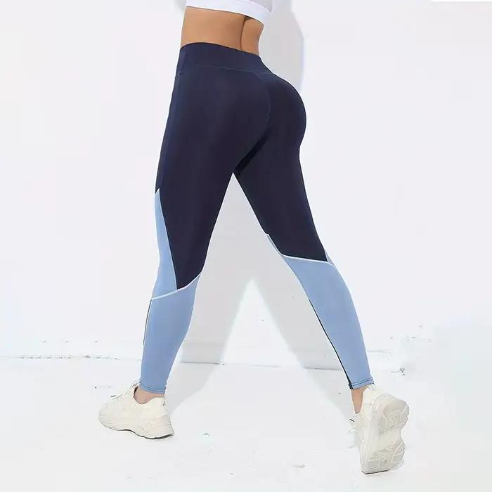 Leggings de pantalons de yoga taille haute colorés pour femmes Leggings d'entraînement de contrôle d