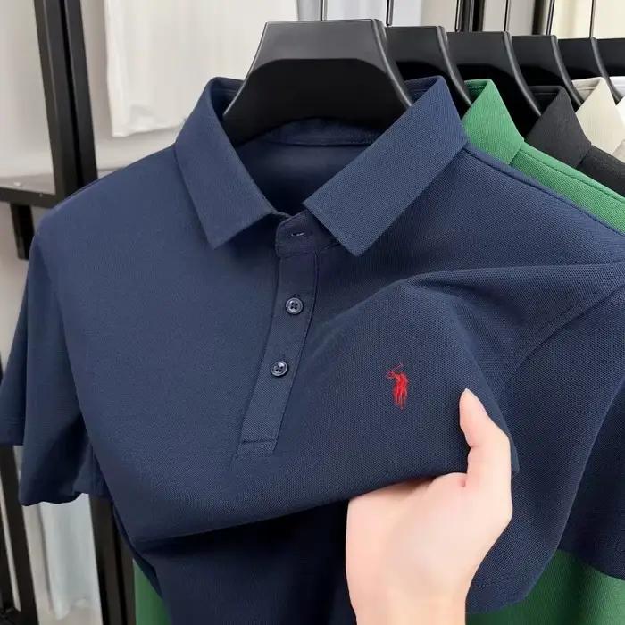 Polo d'été premium pour homme 2026, séchage rapide, respirant, décontracté, mode business, sport, ma