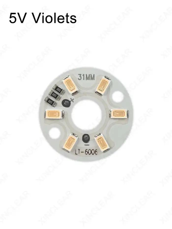 10pcs LED 3W 5V Couleur Lampe Perle Lumière Conseil Ampoule SMD5730 Rond Changeant Source