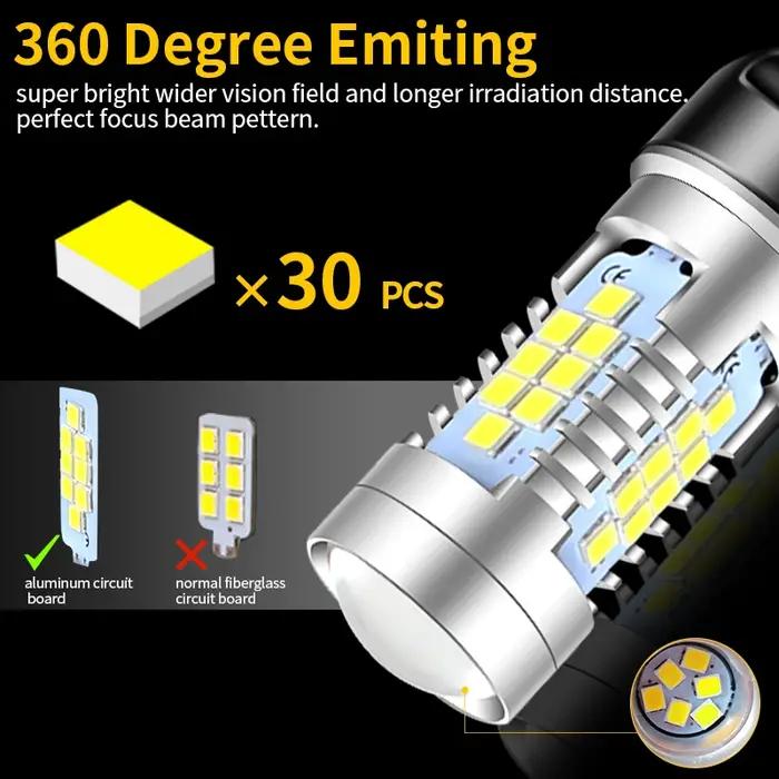 Ampoule LED DRL Canbus W21/5W 7443 T20, 2 pièces, pour VW Up e-UP Caddy MK4 Touareg 7P Beetle Skoda