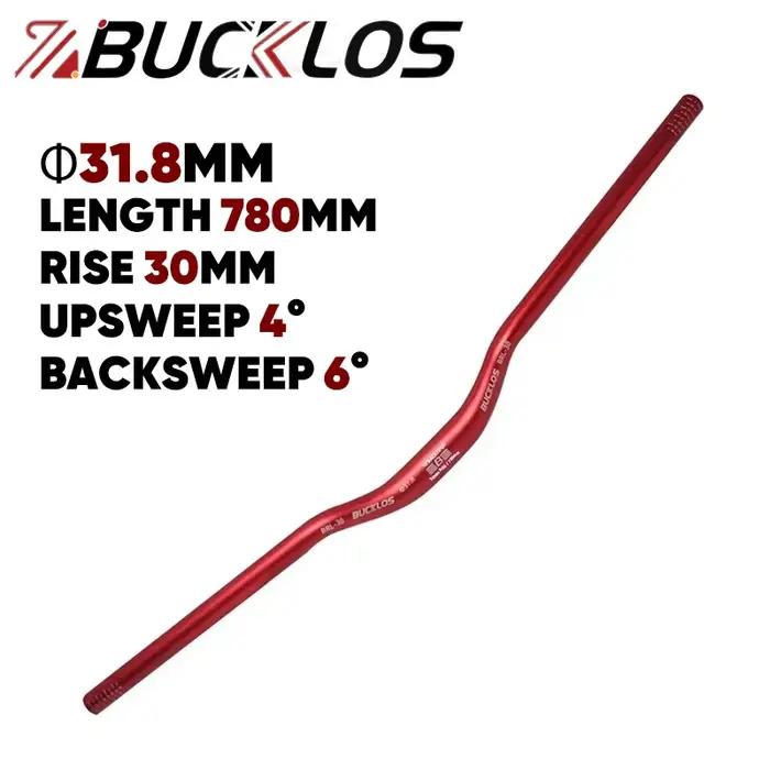 BUCKLOS VTT guidon 31.8mm 25.4mm vélo Riser barre 620/660/720/780mm en alliage d'aluminium vtt