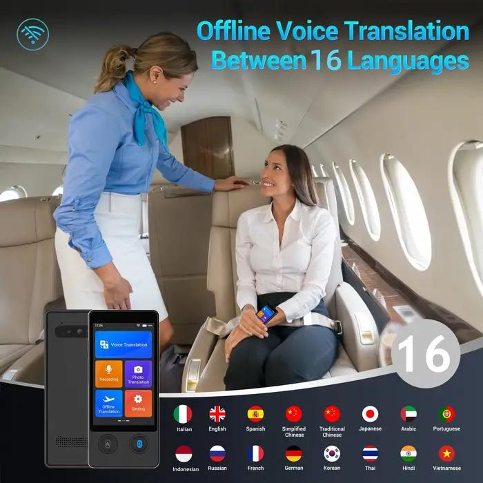 Traducteur vocal Wooask W12 144 langues temps réel pour voyage et affaires - Traduction hors ligne