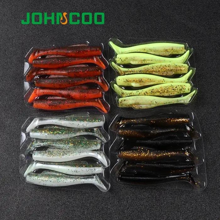 Leurre en silicone souple Johncoo de 80mm lumineux pour pêche en eau douce et en mer océanique à offrir aux pêcheurs passionnés
