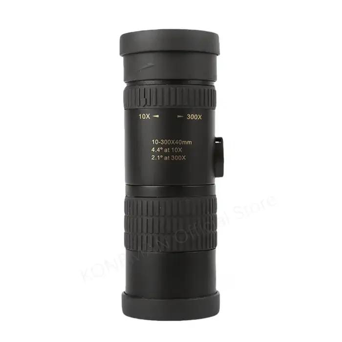 Monoculaire professionnel métal zoom 10-300x pour chasse à distance haute définition précise