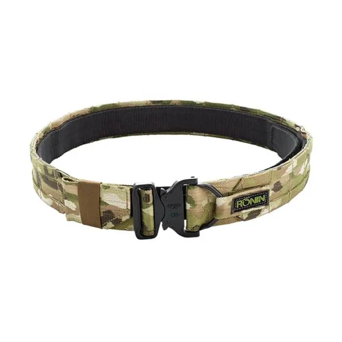 Ceinture tactique camouflage 2 pouces à libération rapide métal laser MOLLE pour chasse équipement