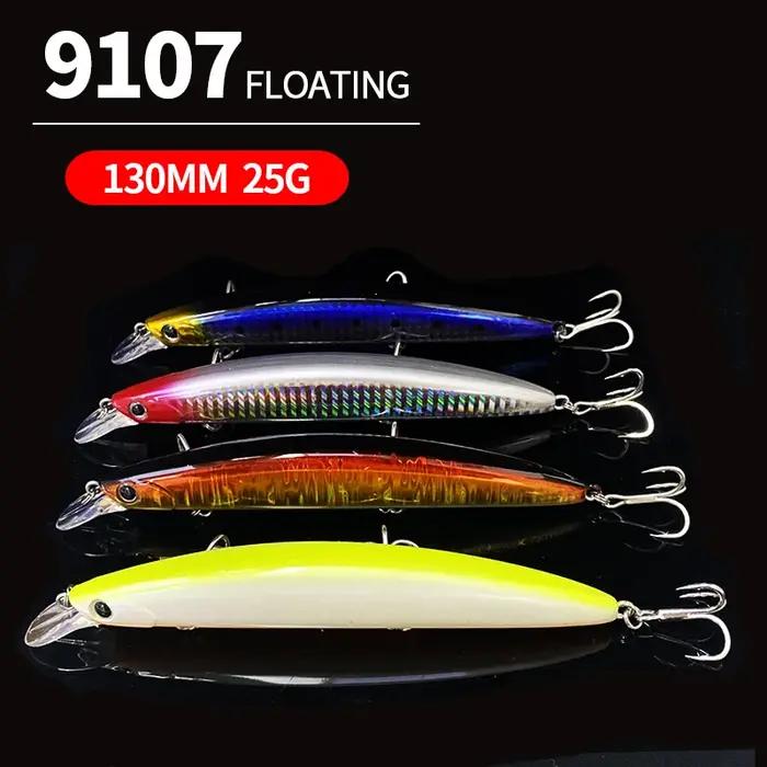 26g 130mm flottant méné leurres de pêche longue fonte Wobblers appâts durs artificiels à la traîne bar d'eau salée