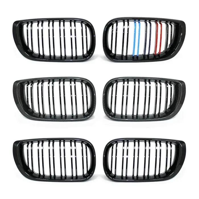 Grille de pare-chocs avant de voiture noire, calandre de capot, grille de course, BMW E46, Touring S
