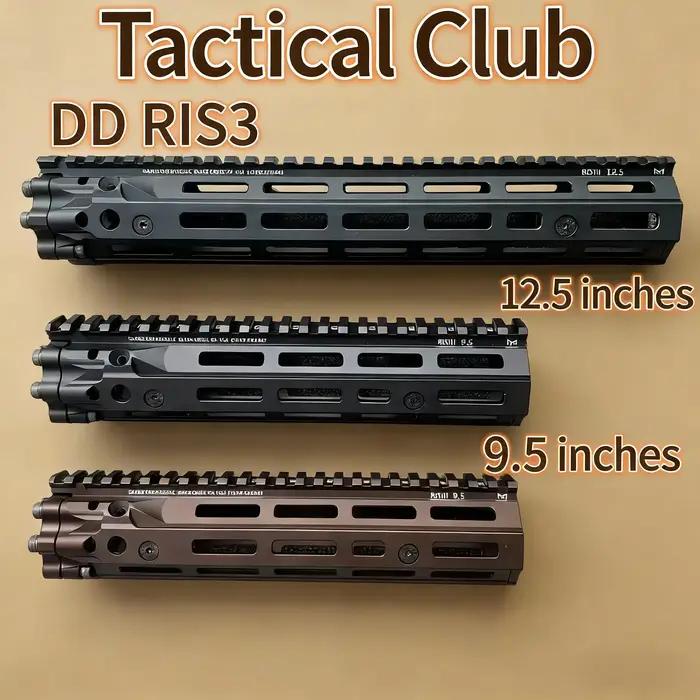 Accessoire pour fusil tactique MK8, garde-main en aluminium 6061 usiné CNC, style M-LOK DD RIS III / Geissele, 9,5/13 pouces, noir/tan