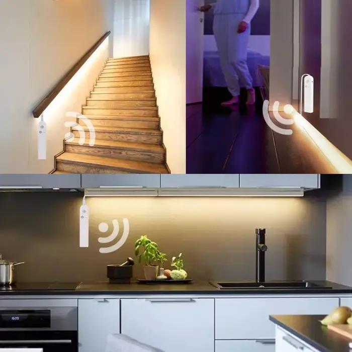 Alimenté par batterie LED néon DC5V USB bande néon corde lampe 2835 120Led/m PIR capteur de mouvemen