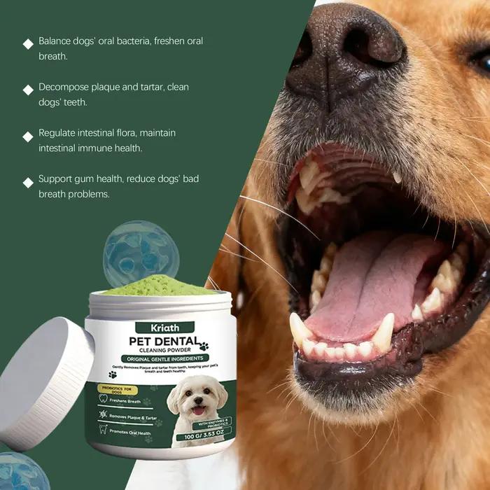 Poudre dentaire naturelle pour animaux de compagnie
