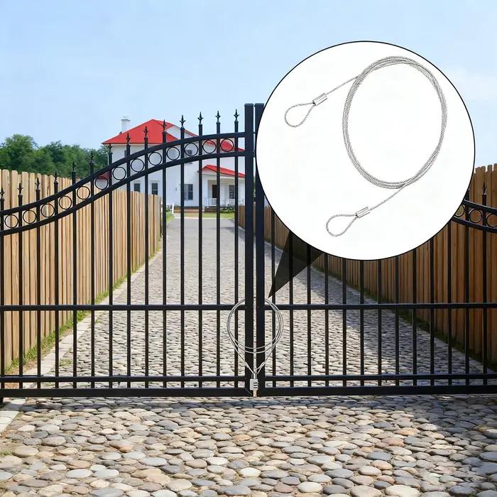 Câble de sécurité en acier inoxydable, câble de sécurité pour serrure à bagages, câble en acier Flexible, câble métallique de sécurité avec Double boucle