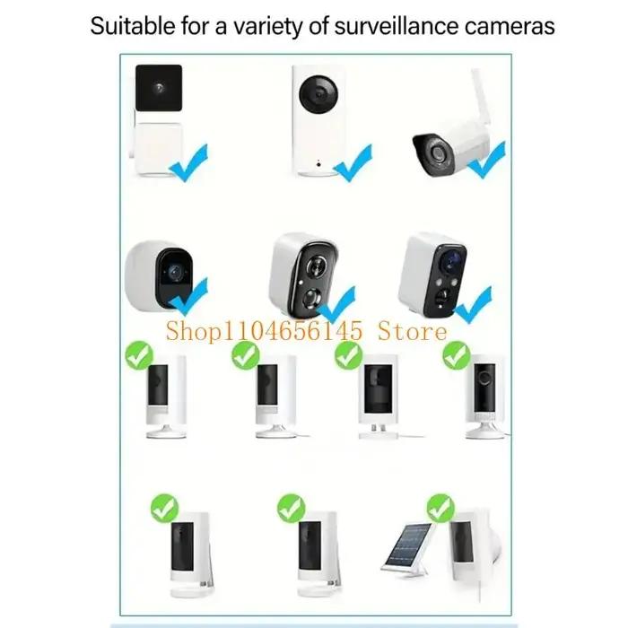 5asd 1/4 vis ABS Flexible 360 degrés réglable intérieur extérieur support caméra sécurité pour Installation murale