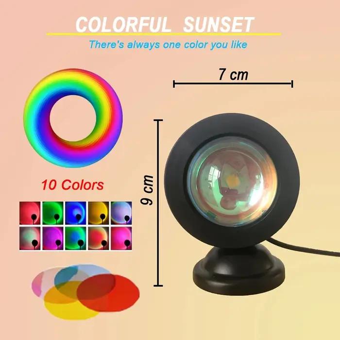 Mini lampe de coucher de soleil USB