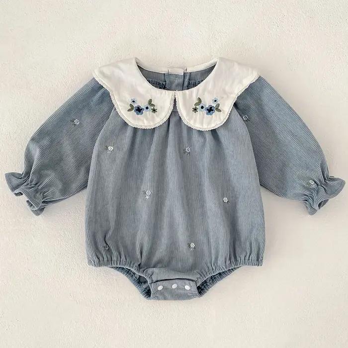 2025 nouveau enfant en bas âge bébé filles barboteuse printemps enfants vêtements à volants à manche