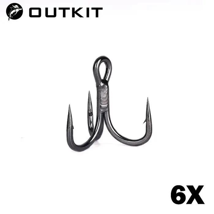 OUTKIT 10 pièces 6x crochet triple rond Super tranchant solide antirouille acier à haute teneur en c