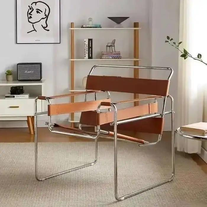 Vassili – chaise de loisirs nordique Simple, chaise Simple, Photo médiévale, réseau de Style industr