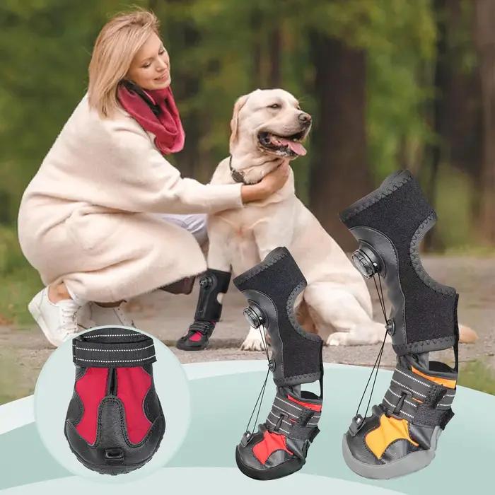Chaussures pour animaux de compagnie, Anti-saleté, Anti-chute, semelle rigide résistante à l'usure, attelle de pied pour chien, Protection des pattes de chien pour les aventures en plein air