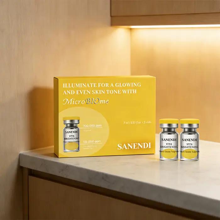Ensemble de soins de la peau hydratant en profondeur Sanendi, sérum éclaircissant microbien actif, c