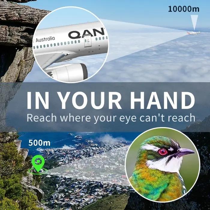 Jumelles professionnelles 80x80 longue portée 15000m HD vision basse lumière nocturne pour chasse camping randonnée