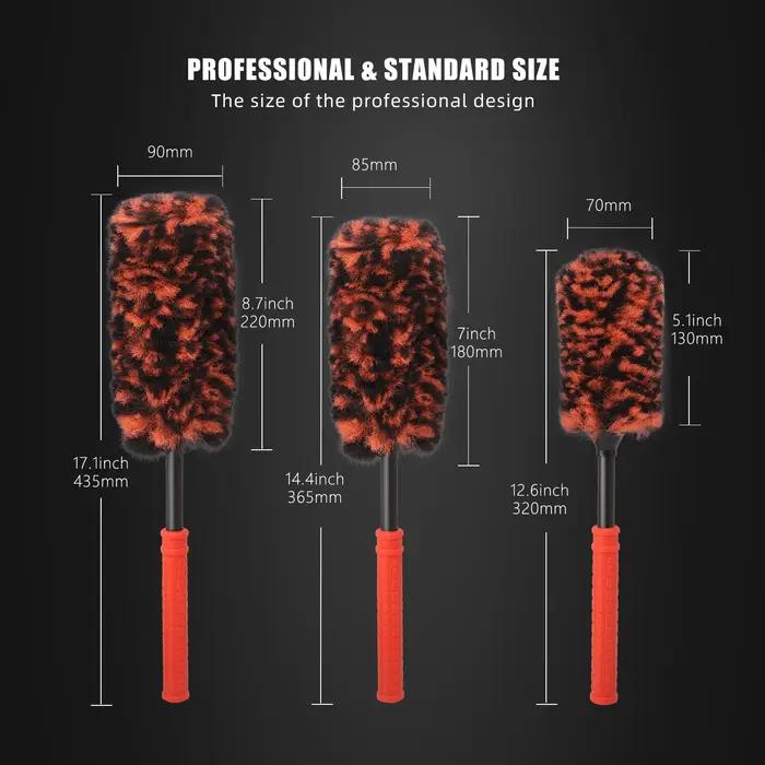 SPTA – brosse douce en microfibre pour roues, 1 pièce, 3 tailles au choix pour le nettoyage des jant