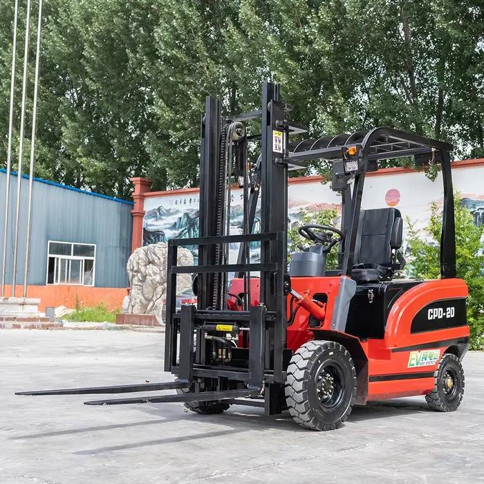 Chariot élévateur électrique 2 tonnes, mini chariot élévateur hydraulique 4x4, transpalette élévateur 3m, manutention d'entrepôt, certifié CE, personnalisable en usine