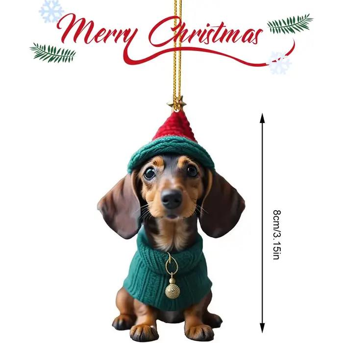 Ornements d'arbre de Noël de dessin animé mignon, décoration d'arbre de Noël, cadeau de Noël, ulcère