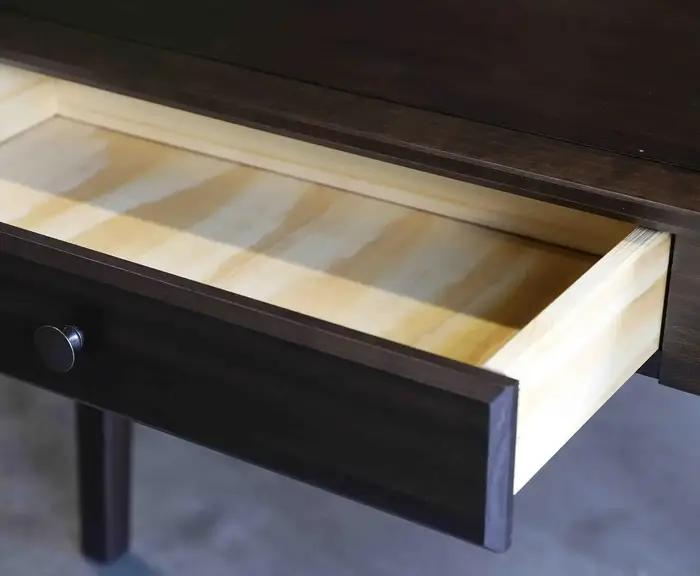Bureau Shaker 44 pouces, table de maquillage, bois espresso, chambre à coucher, bureau, salle d'étud