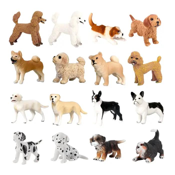 Figurines d'animaux Husky français Collie Caniche Poméranien Jouet Modèle Décor Créatif à Collectionner Enfants Cadeaux Jeux Occasions Spéciales Éducative Pour Enfants
