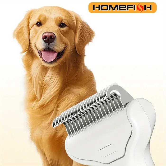 Brosse d'épilation flottante en acier inoxydable pour chiens