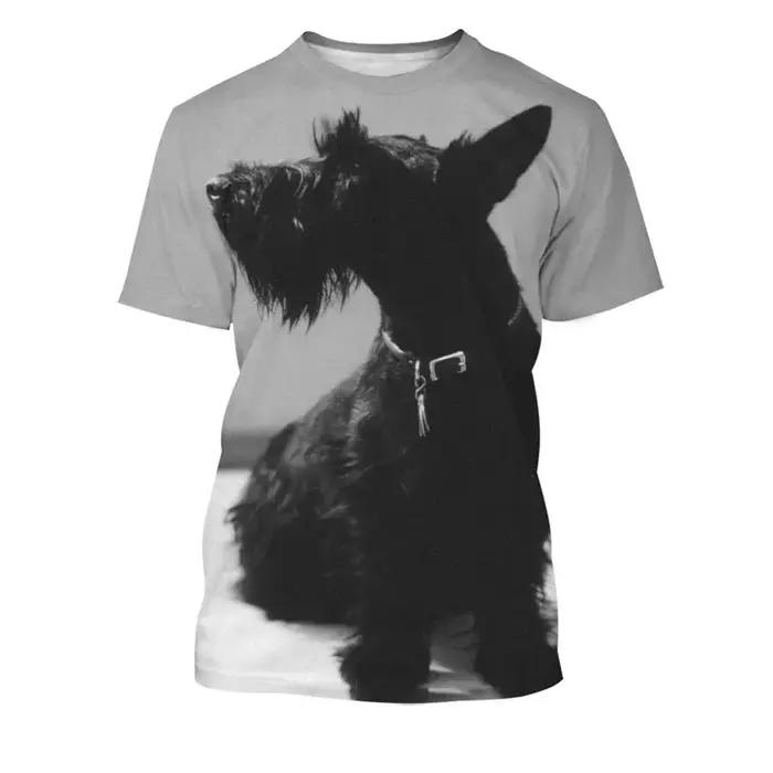 Nouveau Terrier écossais 3D imprimé T-shirt Cool