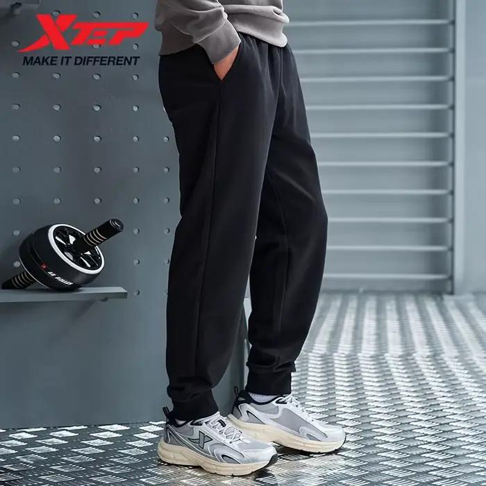 Xtep pantalon en tricot pour hommes automne pantalon doux à la mode rétro bas confortable 8763296301