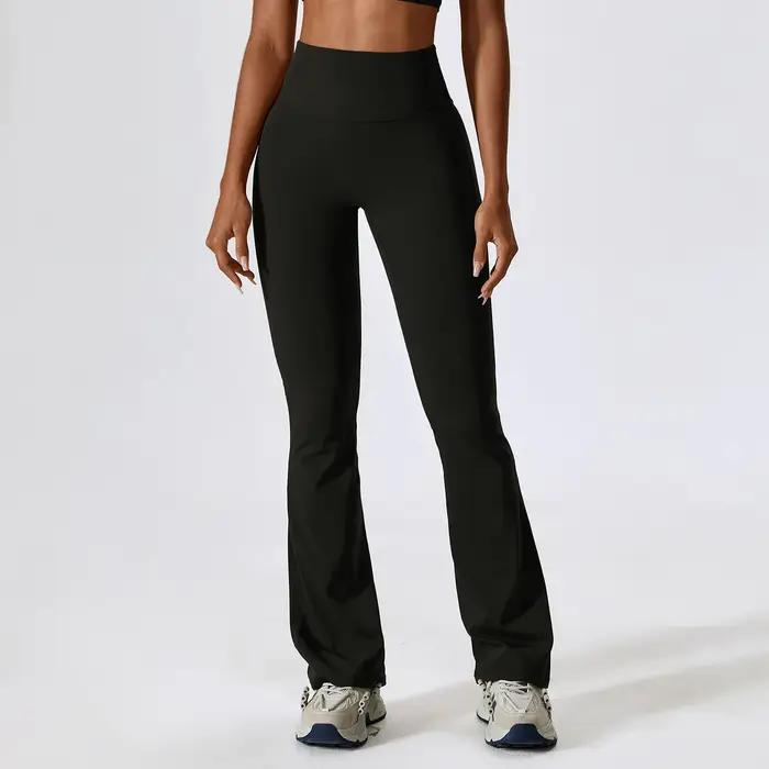 Leggings évasés d'entraînement pantalons de Yoga femmes taille haute