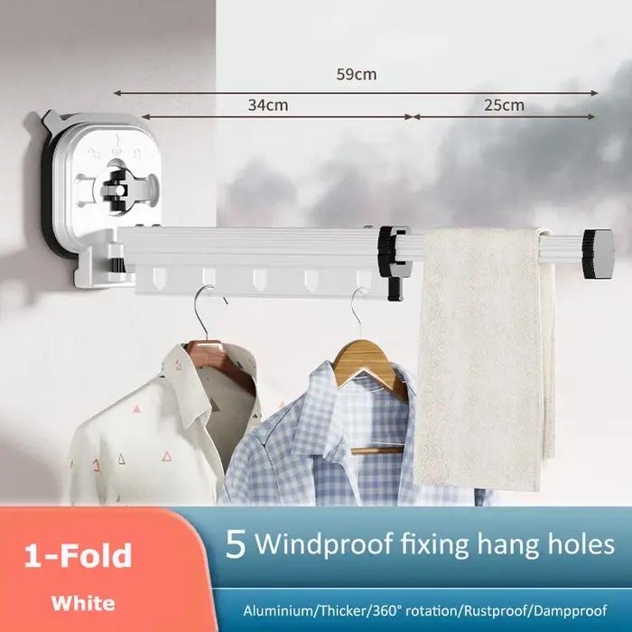 Cintre pliant pour vêtements, support de séchage de tissu rétractable d'intérieur, gain de place, co
