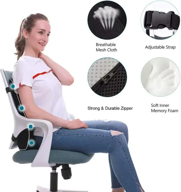 Coussin de siège de voiture / Support lombaire pour chaise de bureau