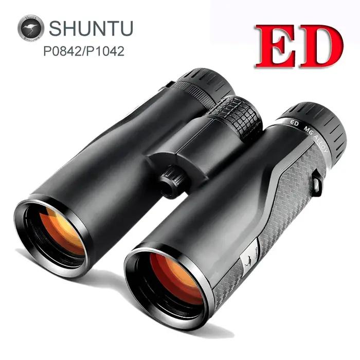 Jumelles Shuntu 8x42 10x42 ED étanches IPX7 - Optique Bak4 longue portée pour chasse et camping