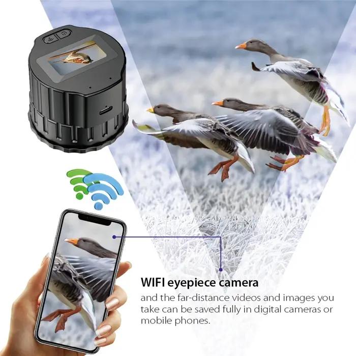 Oculaire électronique WiFi V13 écran 1.5 pouces caméra enregistreur photo vidéo observation oiseaux télescope