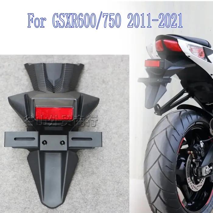 Compatible avec SUZUKI 2011 - 2021 GSXR600 GSX-R 750 Garde-boue arrière Support de plaque d'immatric
