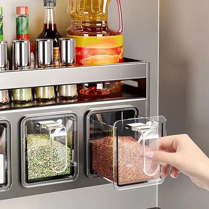 1 étagère d'assaisonnement de cuisine équipée