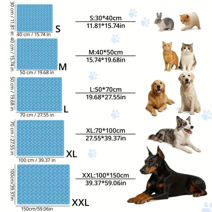 Tapis rafraîchissant en élasthanne pour chiens et chats, tapis de couchage respirant et élégant pour canapé et déplacement été