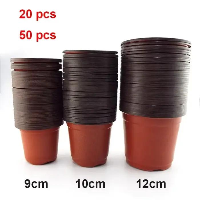 Pot de fleurs en plastique, boîte de culture, plateau résistant aux chutes pour plantes de jardin de