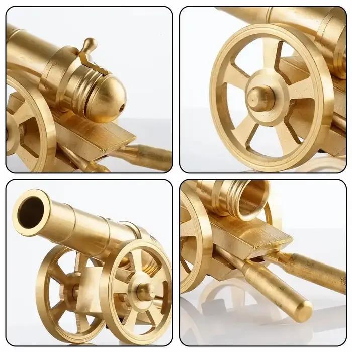 Mini Canon Napoléon en acier inoxydable élégant pour la décoration intérieure et collection d'objets militaires pour Noël