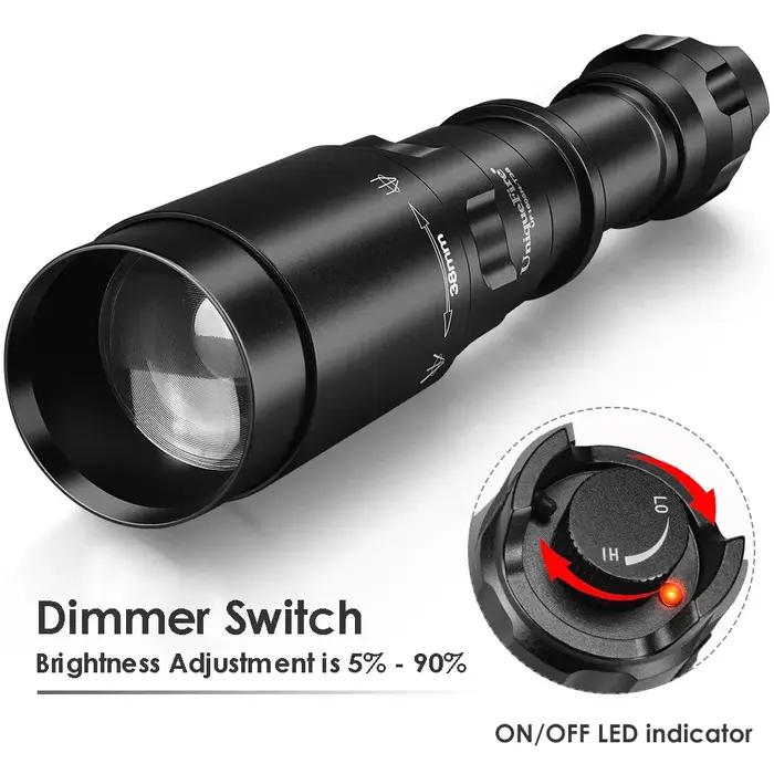 UniqueFire-Lampe de poche LED IR, 1605, T38, Vcsel940, Vcsel850, Indicateur de commutation de gradat
