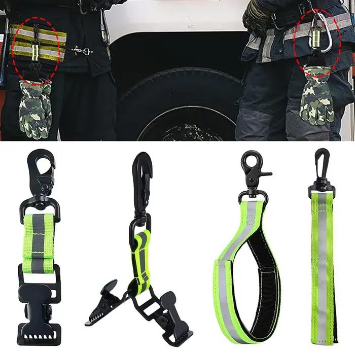 Porte-gants de sécurité pompier universel - Sangle accroche-gants multifonction durable pour équipement incendie