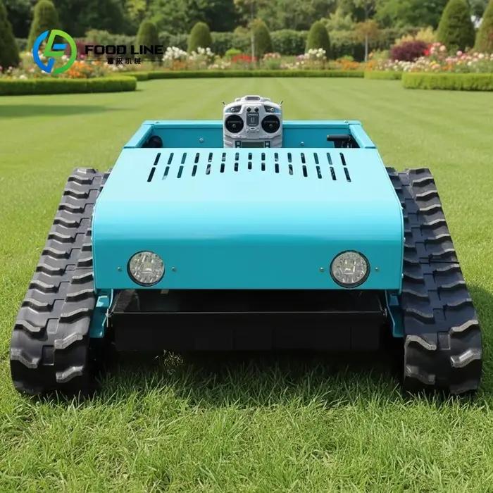Tondeuse à gazon télécommandée pour la montée de pentes raides, idéale pour les jardins en pente complexe, tâches de taille efficaces