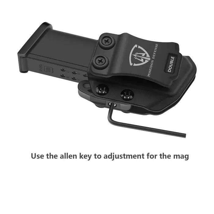 Poseidon Defense IWB OWB Pochette multi-angles pour chargeur, pour droitier et gaucher, 9mm .40 .357, porte-chargeur manuel, Airsoft